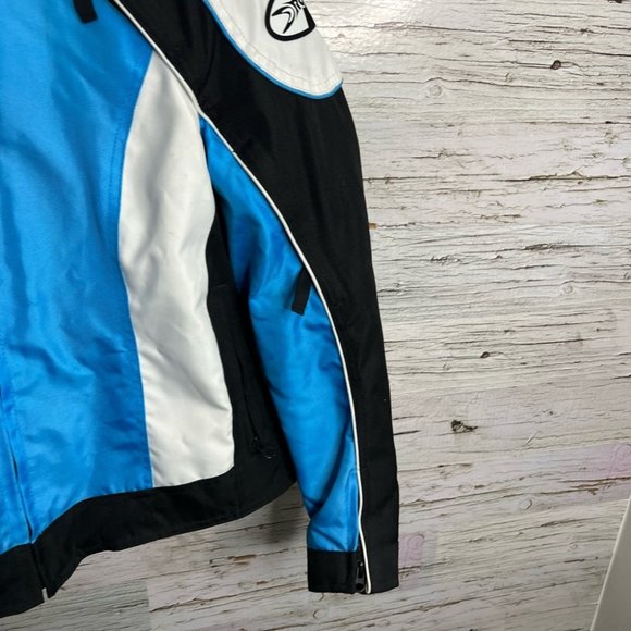 Joe Rocket Motorcycle Jacket Womens Large Black Blue White - Picture 9 of 9